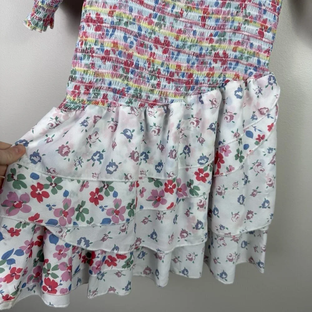 70°F/21°C Women's Puffy Sleeve Princess Tulle Mini Dress Size S Coquette Floral